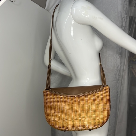 Rodo Rattan Leather Adjustable Shoulder Crossbody Strap Made in Italy Rare - Picture 2 of 16
